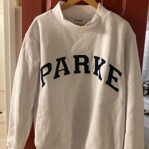 PARKE White Crew Neck Sweater